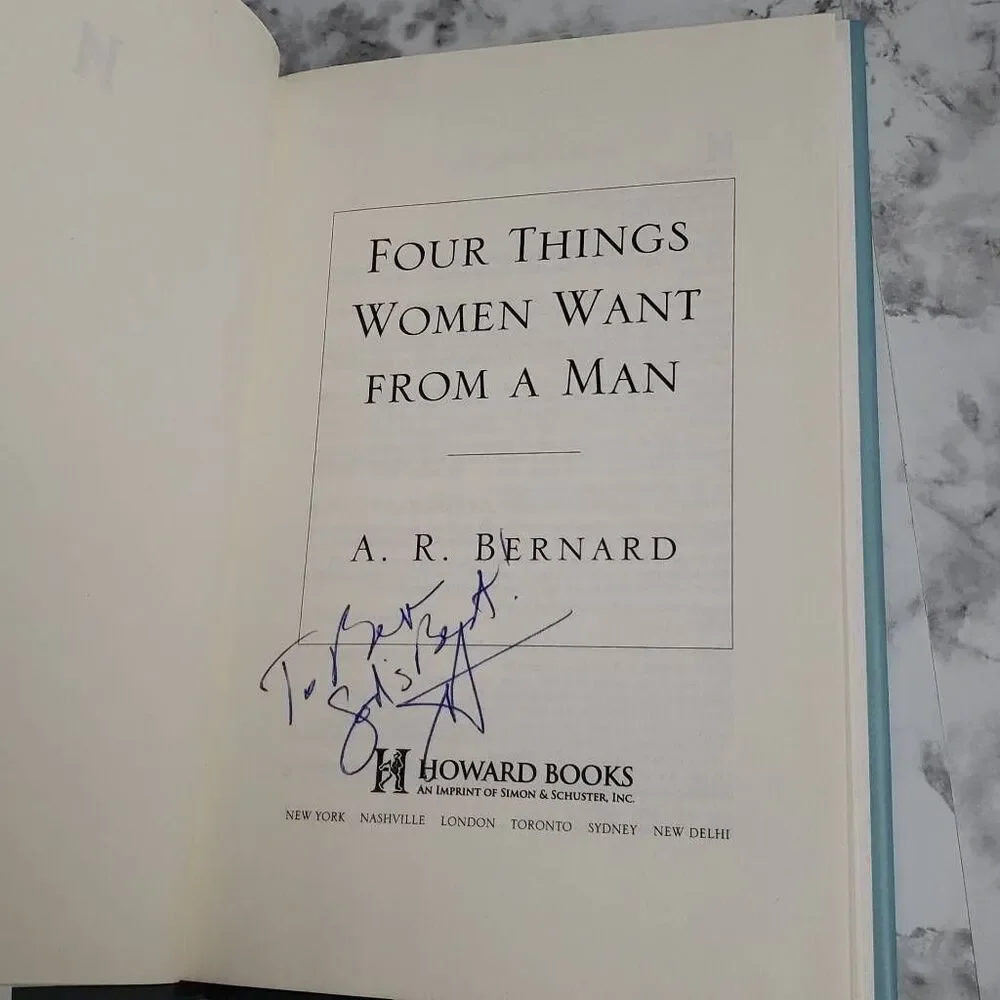 SIGNED by Author Four Things A‎ Woman Wants from a Man Book Signed by author  By